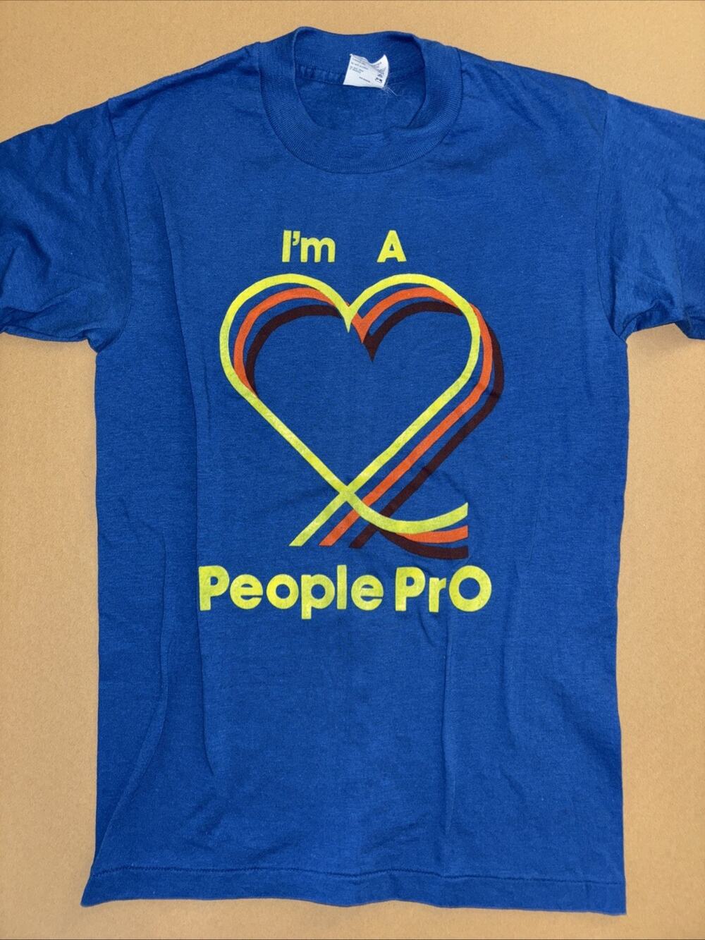 1970s I’m A People Pro T-shirt Random Graphic Medium Single Stitch 17.5x26